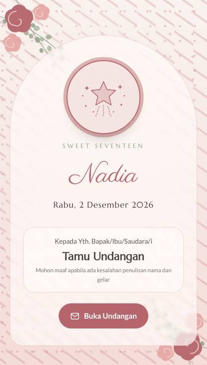 Desain UT-033 Mawar Medali