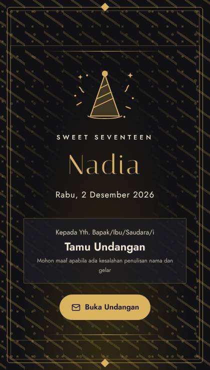 Desain UT-045 Gold Night Bingkai